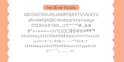 Fox Silver Outline Font Poster 8