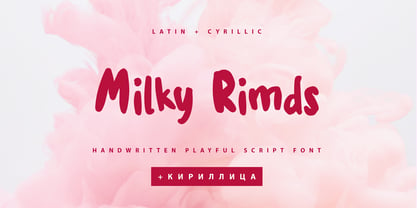 Milky Rimds Cyrillic Font Poster 1
