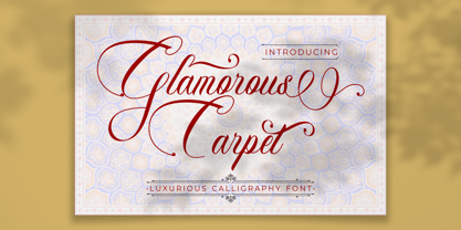 Glamorous Carpet Font Poster 1
