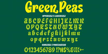Green Peas Fuente Póster 8