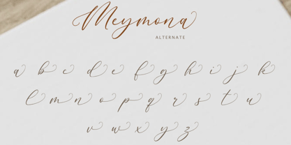 Meymona Script Font Poster 9