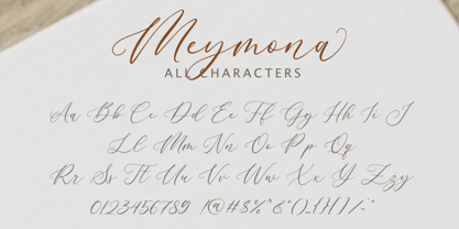 Meymona Script Font Poster 8