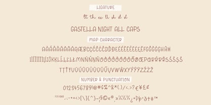 Gastella Night Font Poster 13