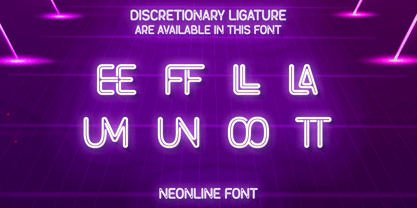 Neonline Font Poster 7