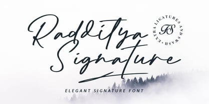 Radditya Signature Font Poster 1
