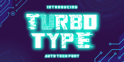 Turbo Type Font Poster 1