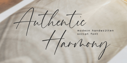 Authentic Harmony Font Poster 1