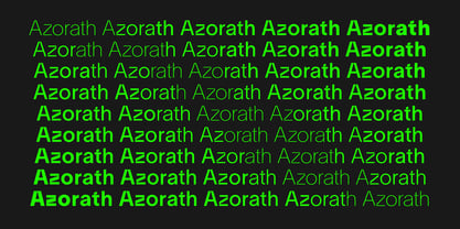 Azorath Font Poster 2