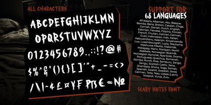 Scary Notes Font Poster 9