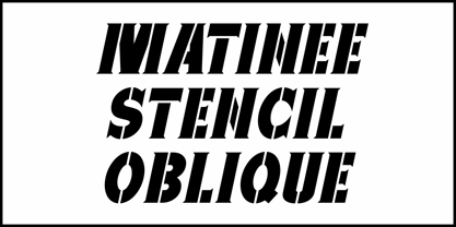 Matinee Stencil JNL Font Poster 4