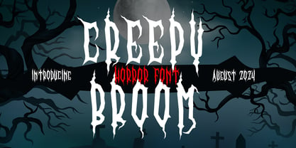 Creepy Broom Font Poster 1