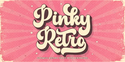 Pinky Retro Extrude Font Poster 1