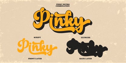 Pinky Retro Extrude Font Poster 6