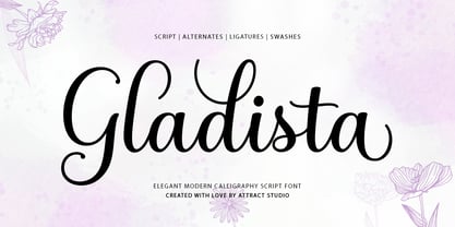 Gladista Script Font Poster 1