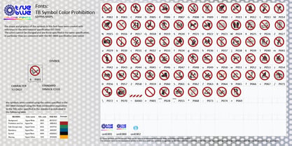 Symboles de la tuberculose Couleur Police Poster 5