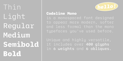 Codeline Mono Font Poster 1