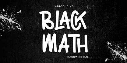 Black Math Font Poster 1