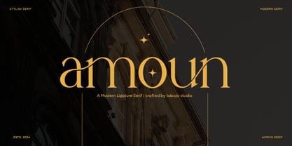 Amoun Modern Serif Fuente Póster 1