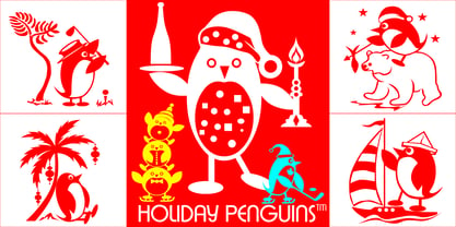 Holiday Penguins Font Poster 1