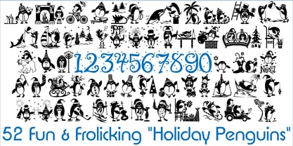 Holiday Penguins Font Poster 4