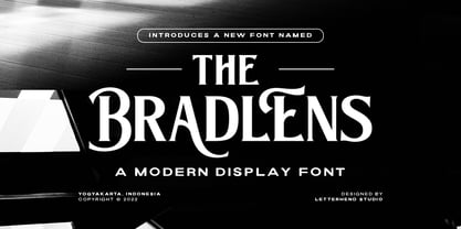 The Bradlens Font Poster 1