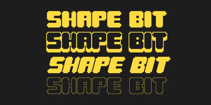 Shape Bit Font Poster 2