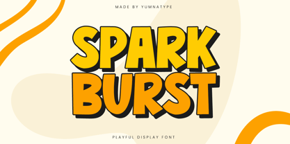 Spark Burst Font Poster 1