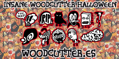 Insane Woodcutter Halloween Fuente Póster 5