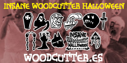 Insane Woodcutter Halloween Fuente Póster 3