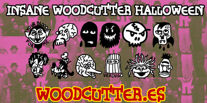 Insane Woodcutter Halloween Fuente Póster 1