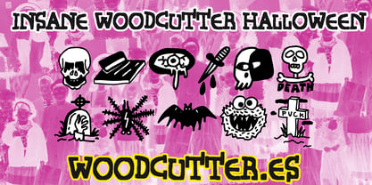 Insane Woodcutter Halloween Font Poster 2