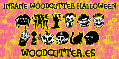 Insane Woodcutter Halloween Fuente Póster 4