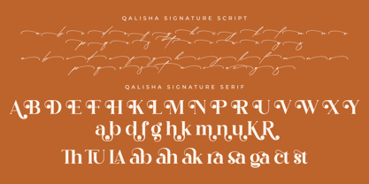 Qalisha Signature Script Font Poster 8