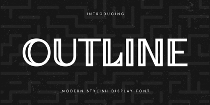 Outline Style Font Poster 1