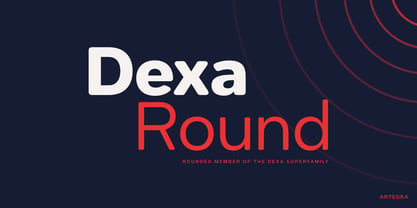 Dexa Round Font Poster 1