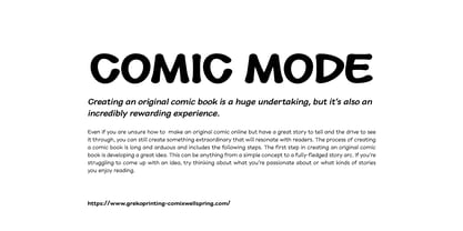 Comic Mode Font Poster 3