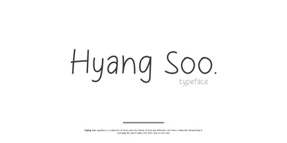 Hyang Soo Font Poster 1