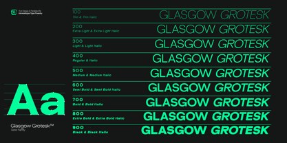 UT Glasgow Grotesk Font Poster 7