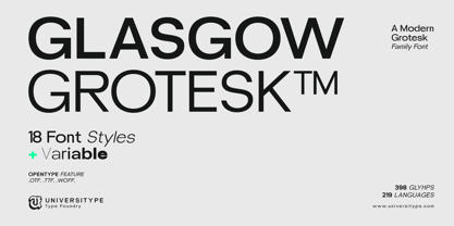 UT Glasgow Grotesk Font Poster 1