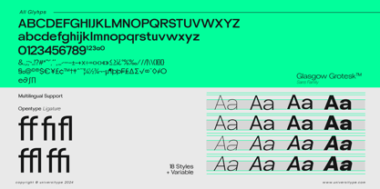 UT Glasgow Grotesk Font Poster 5