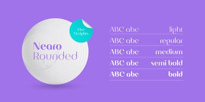 Nearo Rounded Font Poster 2