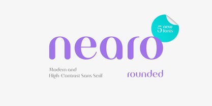 Nearo Rounded Font Poster 1