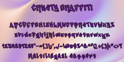 Crusty Graffiti Font Poster 5