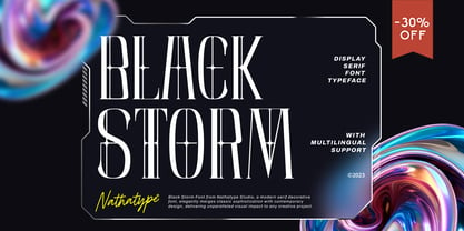Black Storm Font Poster 11