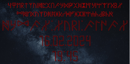 Ongunkan Marcomannic Rune Font Poster 2