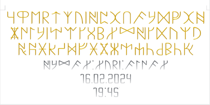 Ongunkan Marcomannic Rune Font Poster 1