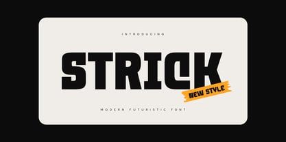 Strick Font Poster 1