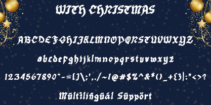 With Christmas Font Poster 5