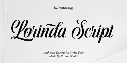 Lorinda Script Fuente Póster 1