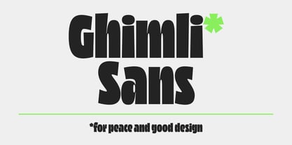Ghimli Sans Police Poster 1